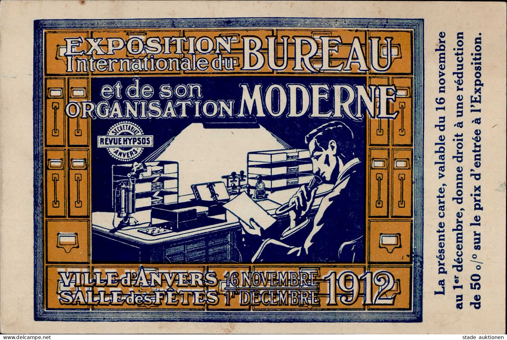 Ausstellung Ville De Anvers Exposition Internationale Du Bureau 1912 I-II Expo - Ausstellungen