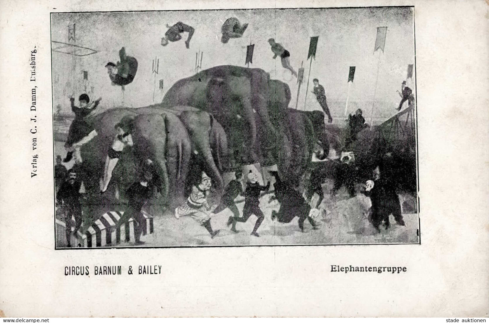 Zirkus Barnum Und Bailey Elephantengruppe I-II (fleckig) - Cirque