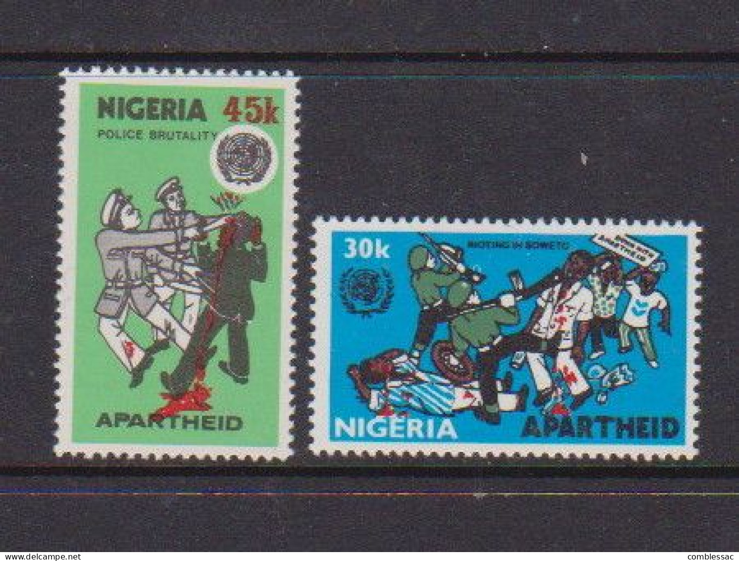 NIGERIA    1981    Anti - Apartheid  Movement    Set  Of  2    MNH - Nigeria (1961-...)