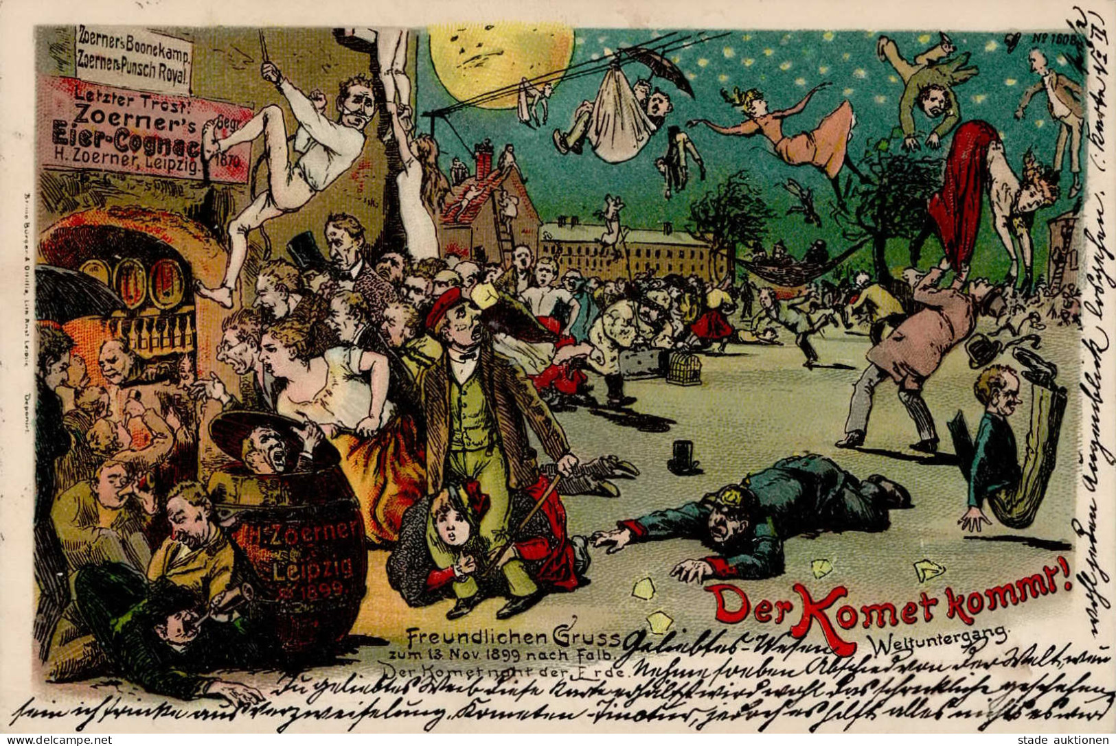 Weltuntergang Der Komet Kommt Zum 13. Nov. 1899 Verlag Bürger Und Ottillie I-II - Zirkus