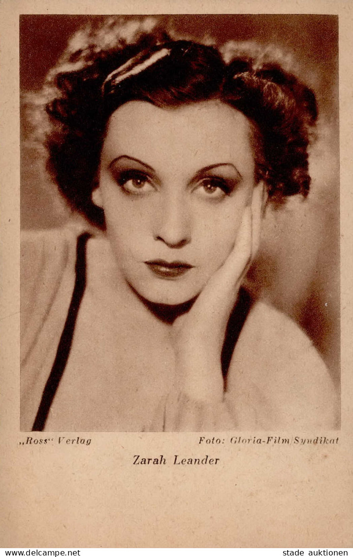 Leander, Zarah Schauspielerin U. Sängerin, Karte Des Ross Verlag Foto Gloria-Film-Syndikat Ca. 1930 I-II - Acteurs
