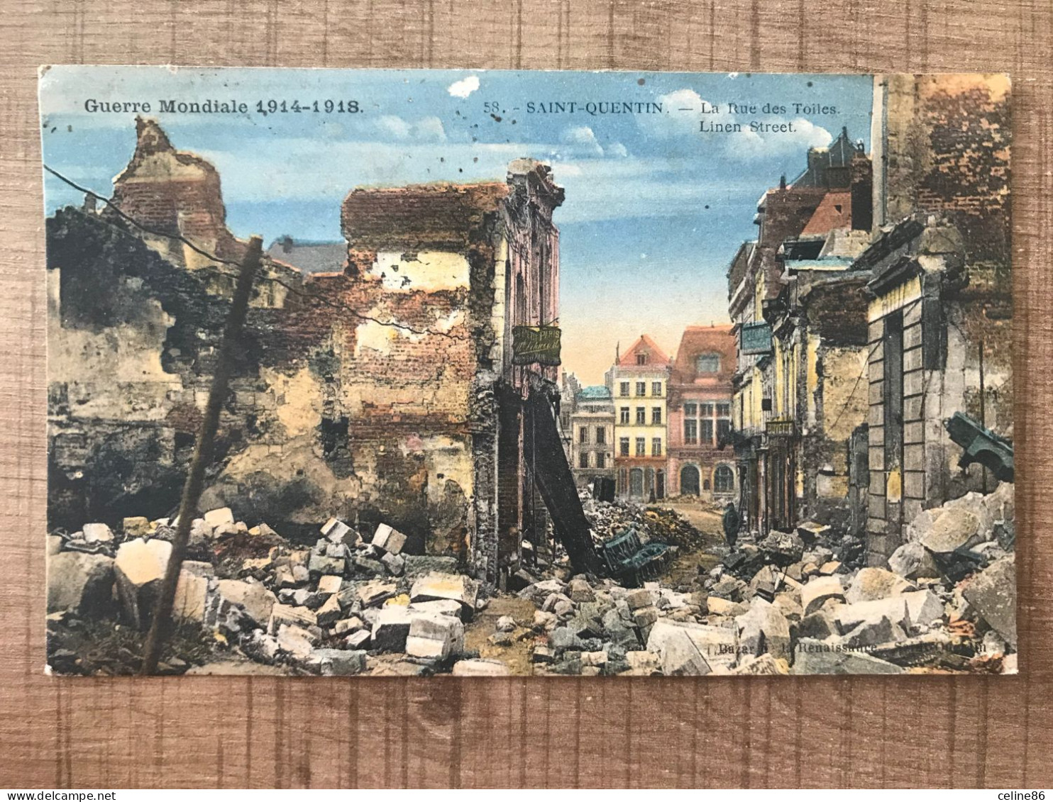Guerre Mondiale 1914-1918 SAINT QUENTIN  La Rue Des Toiles - Saint Quentin