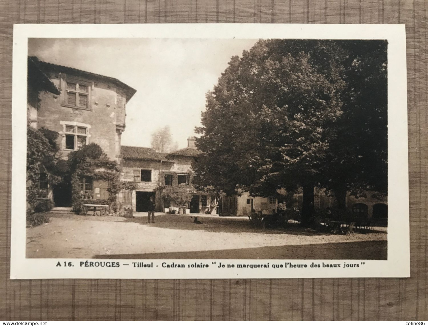 PEROUGES Tilleul Cadran Solaire "je Ne Marquerai Que L'heure Des Beaux Jours" - Pérouges