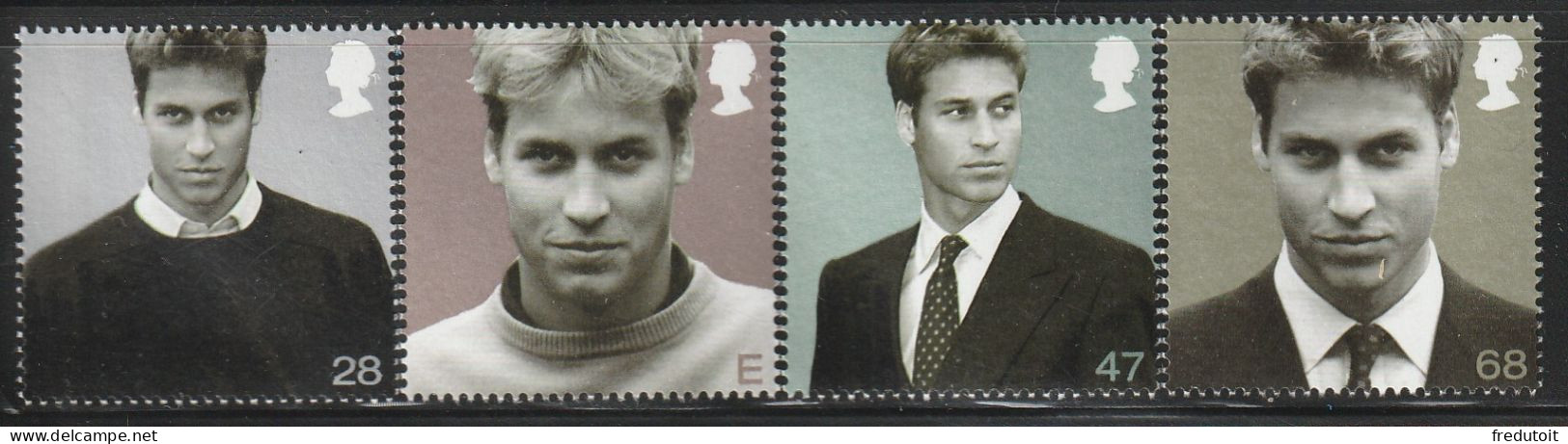 GRANDE BRETAGNE - N°2454/7 ** (2003) Le Prince William - Ungebraucht