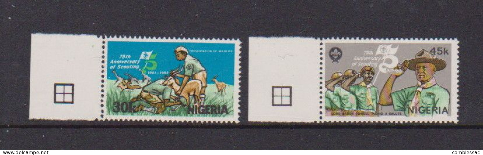 NIGERIA    1982    75th  Anniv  Of  Boy  Scouts    Set  Of  2    MNH - Nigeria (1961-...)