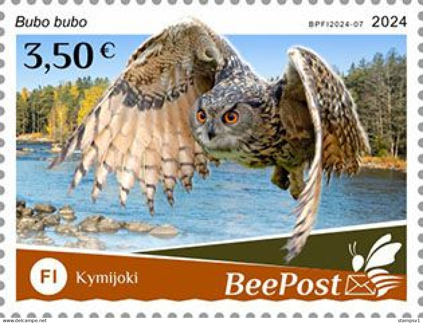 BeePost 2024 Owls,. (Fi24-07) PRIVATE POST ISSUE - Eulenvögel