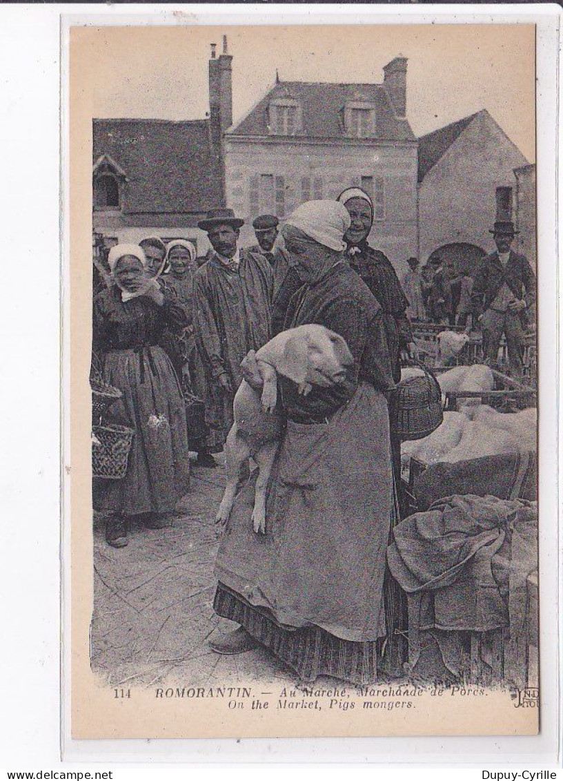 ROMORANTIN: Au Marché, Marchande De Porcs - Très Bon état - Romorantin