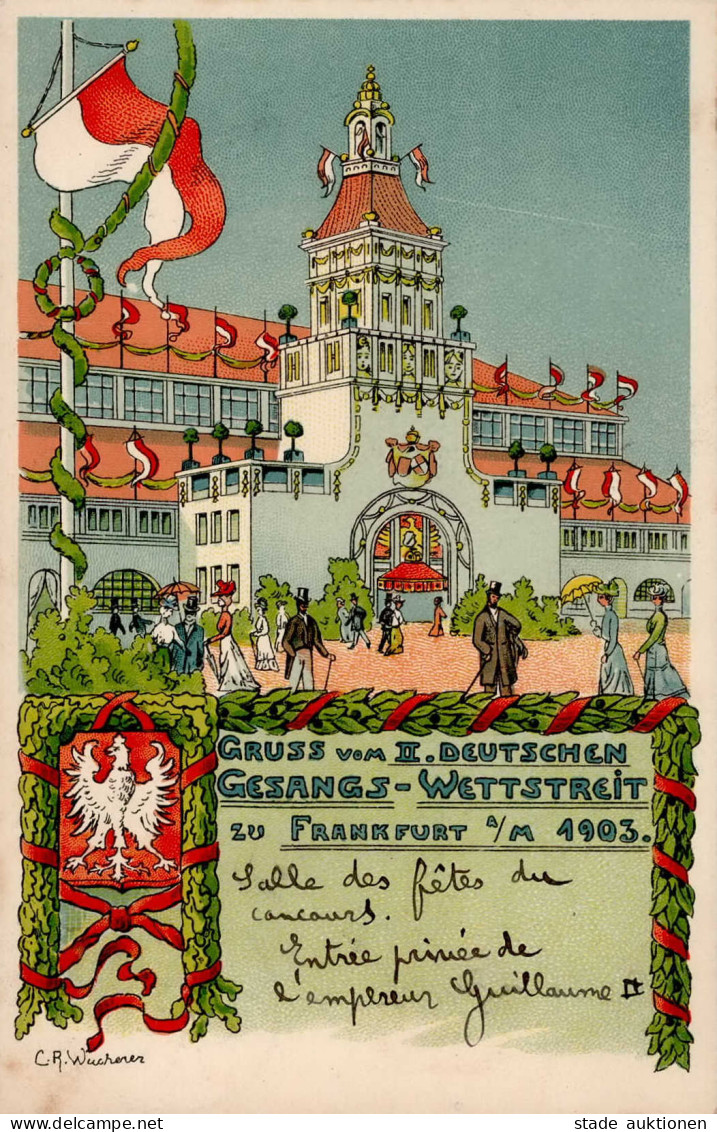 Sängerfest Frankfurt / Main 1903 Sign. Wucherer I-II - Otros & Sin Clasificación