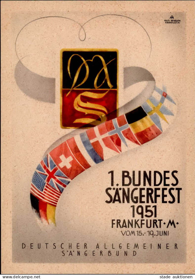 Sängerfest Frankfurt A.M. 1951 I-II - Autres & Non Classés