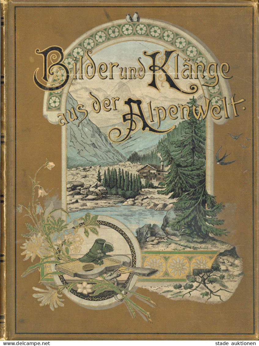 Buch Bilder Und Klänge Aus Der Alpenwelt, Landschaftsbilder Von Bauernfeind, Calame, Dill Und Weitere, Verlag Griesbach  - Old Books