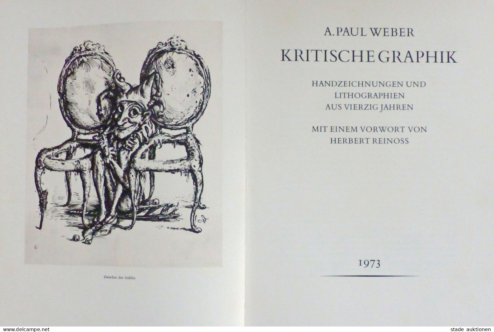 Buch Kritische Graphik Handzeichnungen Und Lithographien Aus Vierzig Jahren Von Weber, Paul 1973, Verlag Koch Berlin, 49 - Old Books