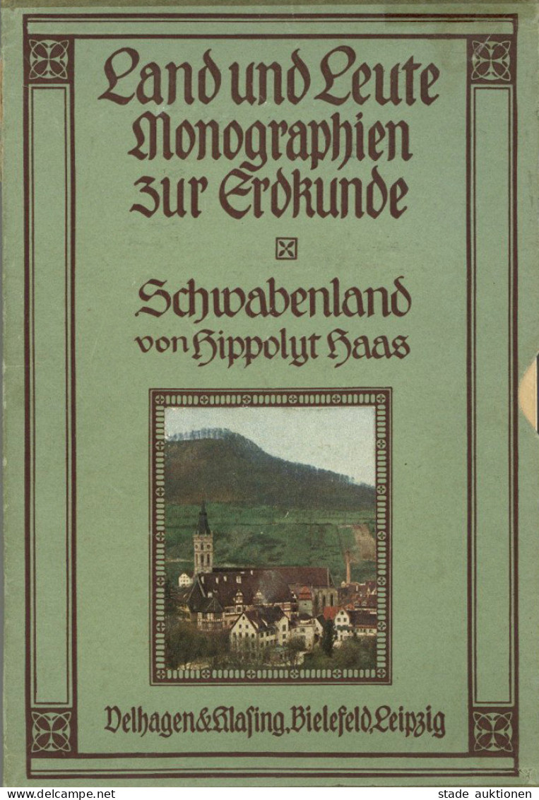 Buch Schwabenland Land Und Leute Monographien Zur Erdkunde Band 29 Von Haas, Hippolyt 1914, Verlag Velhagen Und Klasing  - Libros Antiguos Y De Colección