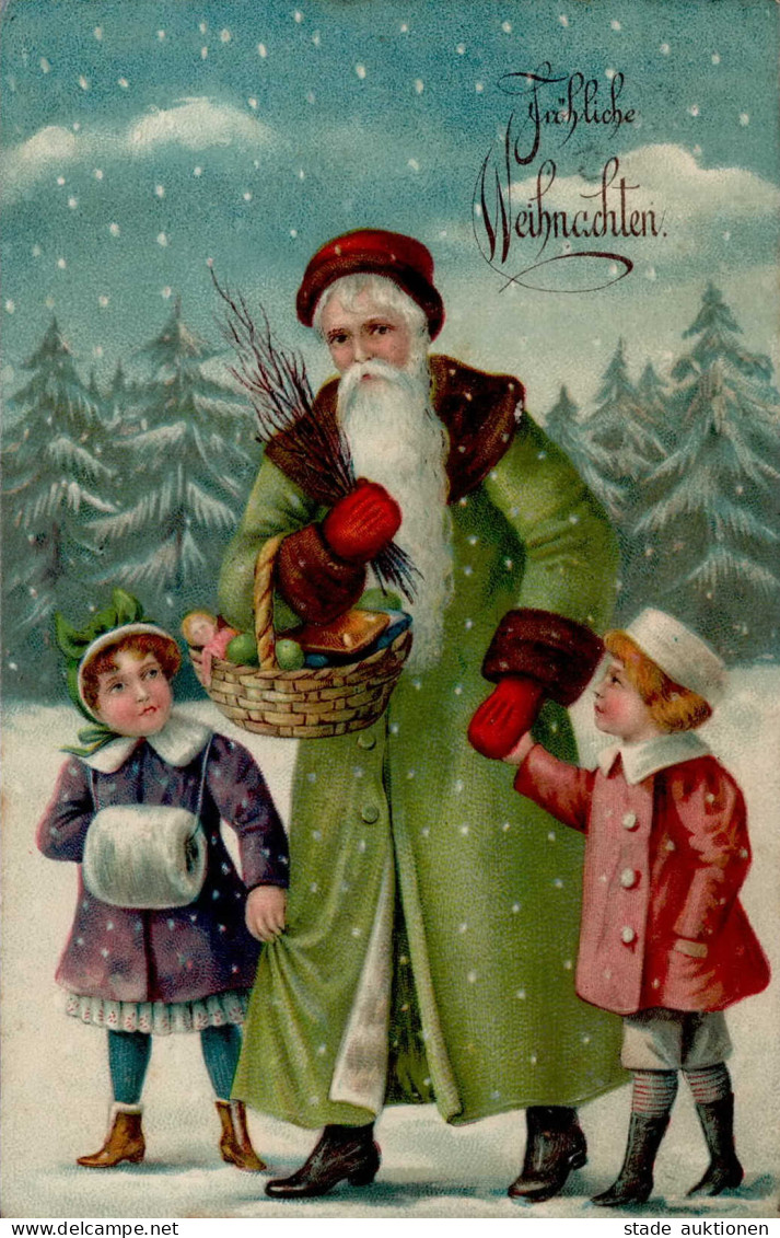 Weihnachtsmann Kinde Prägekarte I-II Pere Noel - Autres & Non Classés
