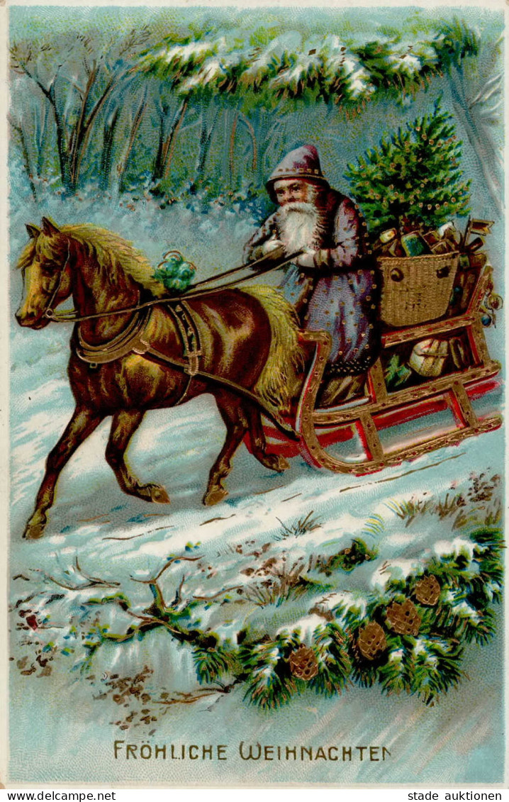Weihnachtsmann Pferdeschlitten I-II Pere Noel - Autres & Non Classés