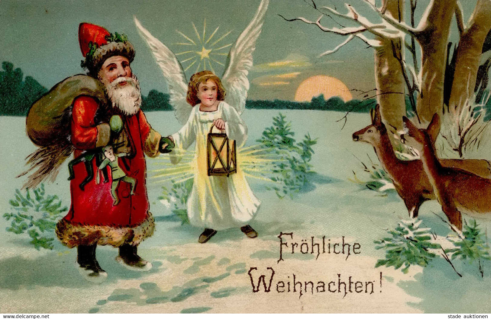 WEIHNACHTSMANN - Prägelitho Mit Spielzeug Hampelmann I Jouet - Other & Unclassified