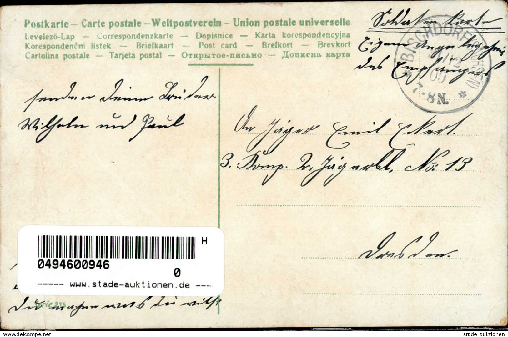 Neujahr 1910 Prosit I-II (Ecken Gestossen) Bonne Annee - Nouvel An