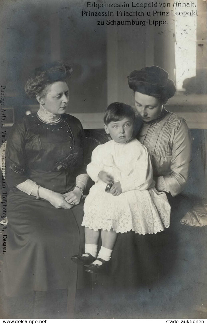 Adel Erbprinzessin Leopold Von Anhalt, Prinzessin Friedrich Und Prinz Leopold Zu Schaumburg-Lippe I-II - Royal Families