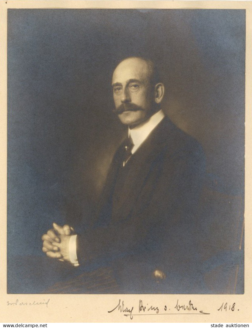 Adel Baden Portrait (15,5x18,5 Cm)Prinz Max Von Baden 1918 II - Königshäuser