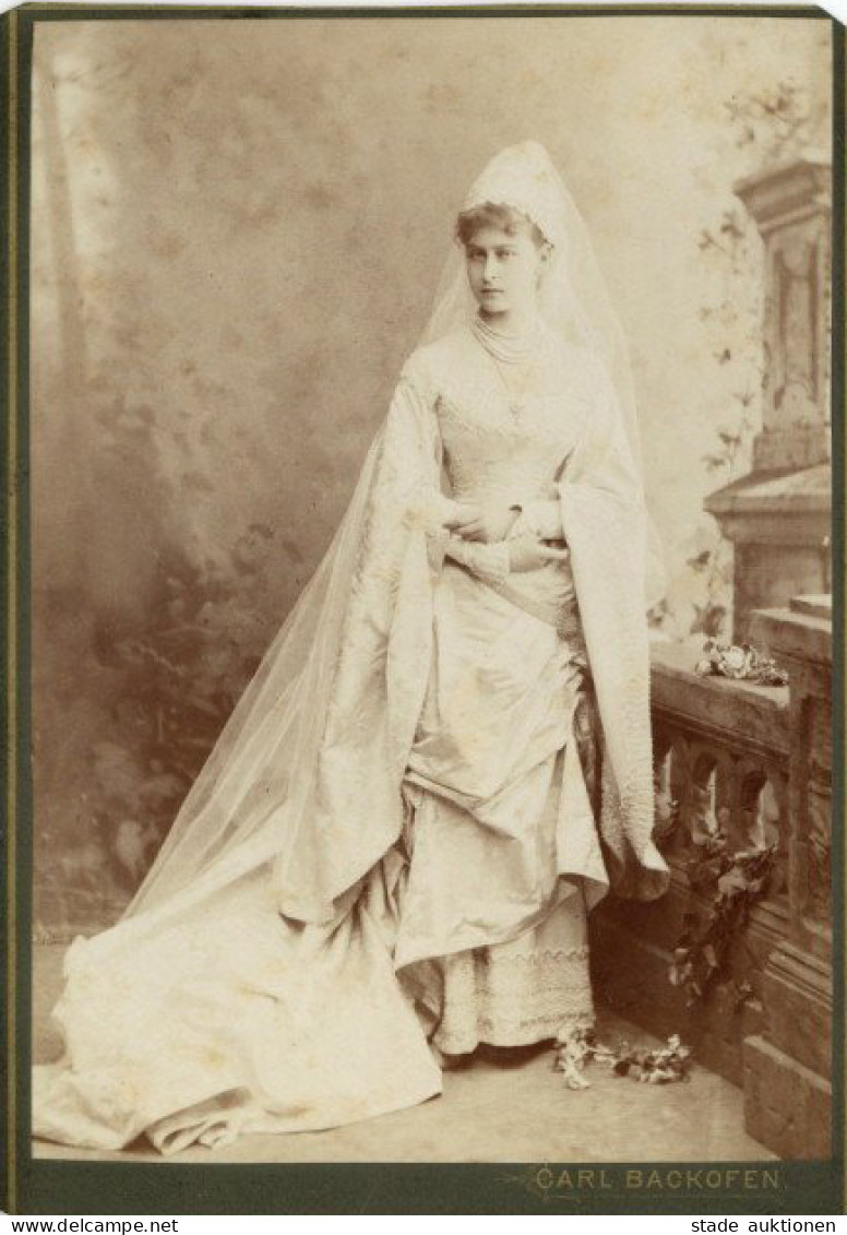 Adel Hessen Kabinettfoto Prinzessin Elisabeth Von Hessen-Darmstadt Fotograph Backofen Darmstadt 1883 (Ecken Leicht Besch - Koninklijke Families