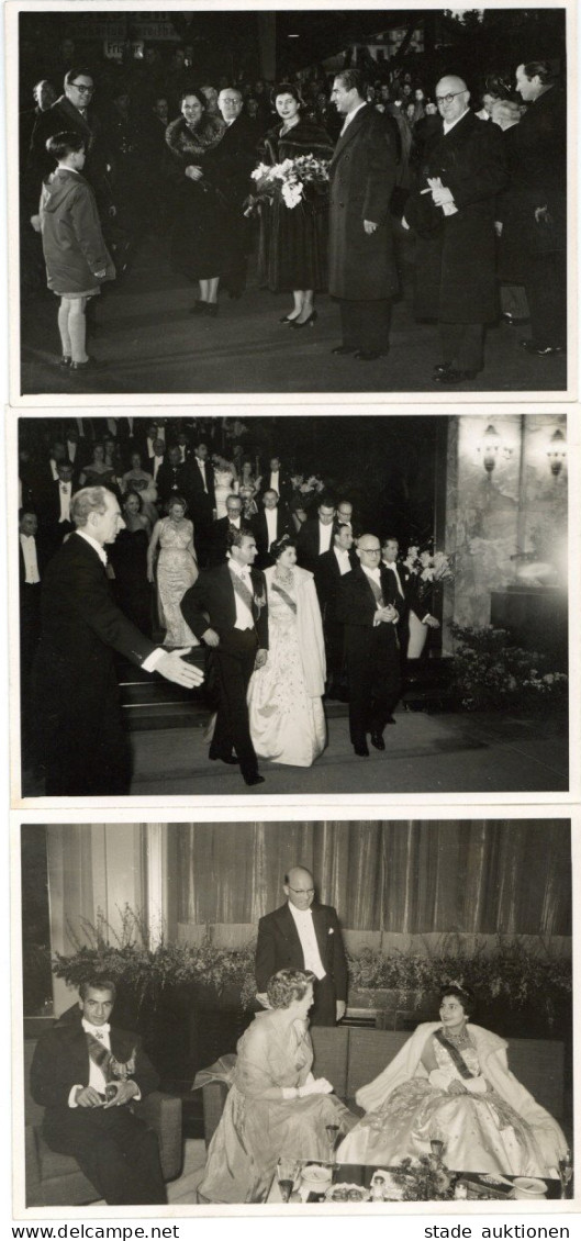 Adel Baden-Baden Schah Von Persien Besuch 1955 Lot Mit 3 Ansichtskarten - Royal Families