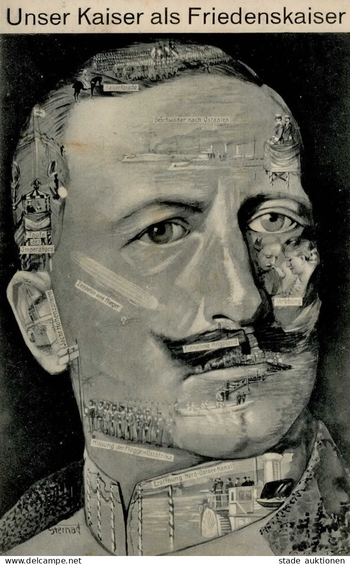 Adel Preussen Kaiser Wilhelm II. Metamorphose I-II Surrealisme - Königshäuser