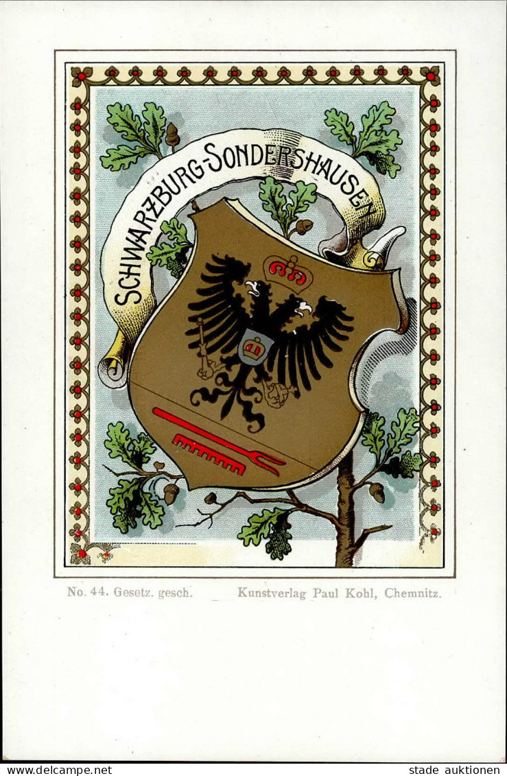 Adel Schwarzburg-Sondershausen Wappen I-II - Königshäuser