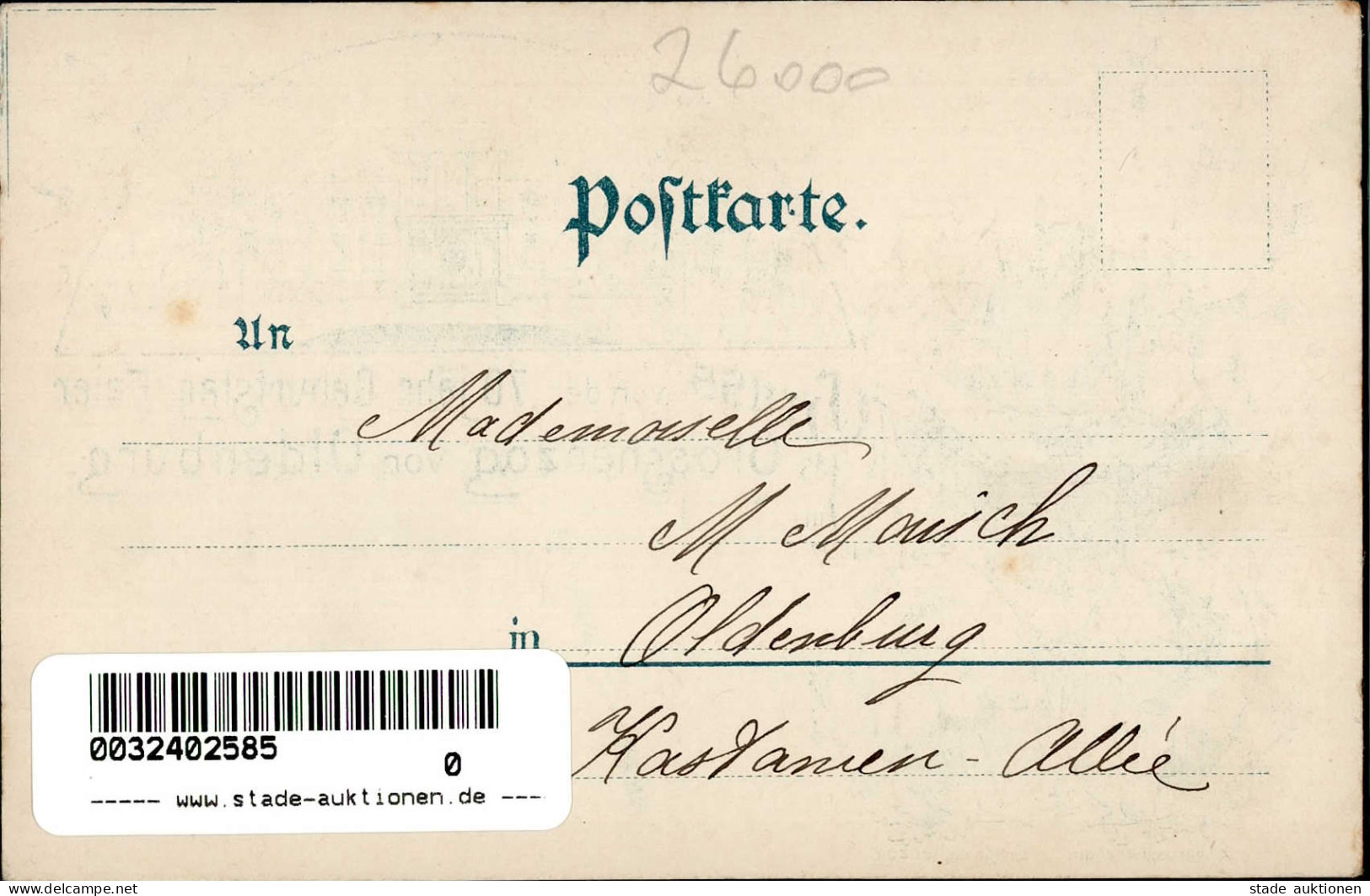 Adel Oldenburg 70. Jährige Geburtstagsfeier Vom Großherzog 8.Juli 1897 I-II - Case Reali
