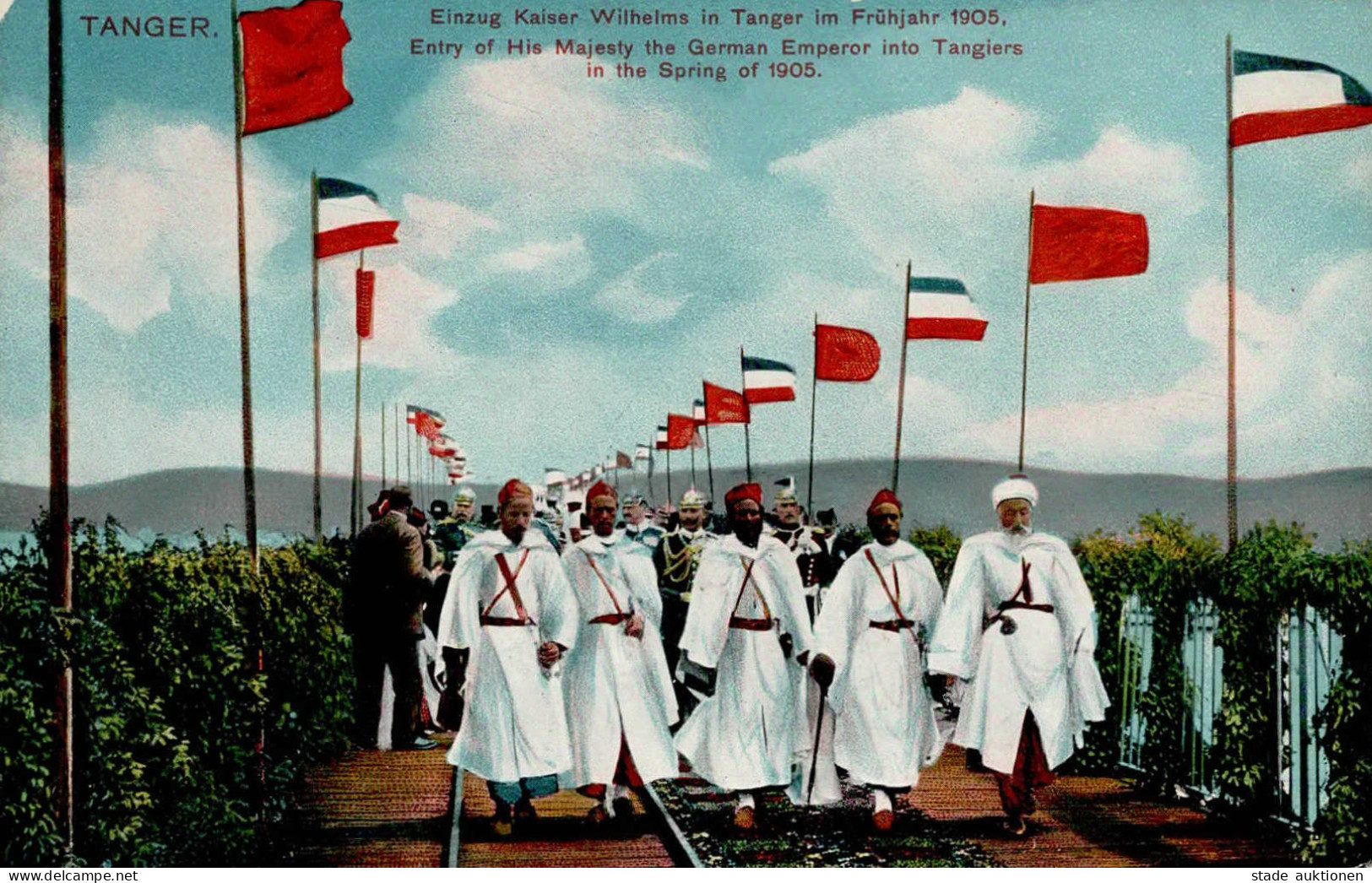Adel Preussen Kaiser Wilhelm In Tanger 1905 I-II (Ecken Abgestossen) - Familles Royales