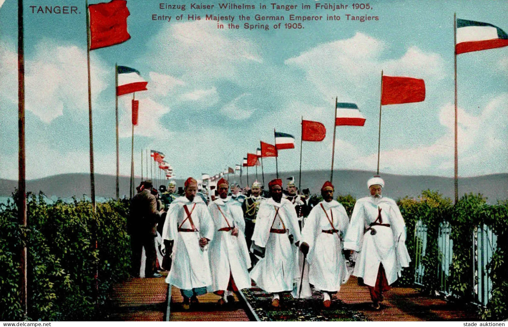 Adel Preussen Kaiser Wilhelm In Tanger 1905 I-II (Ecken Abgestossen) - Koninklijke Families