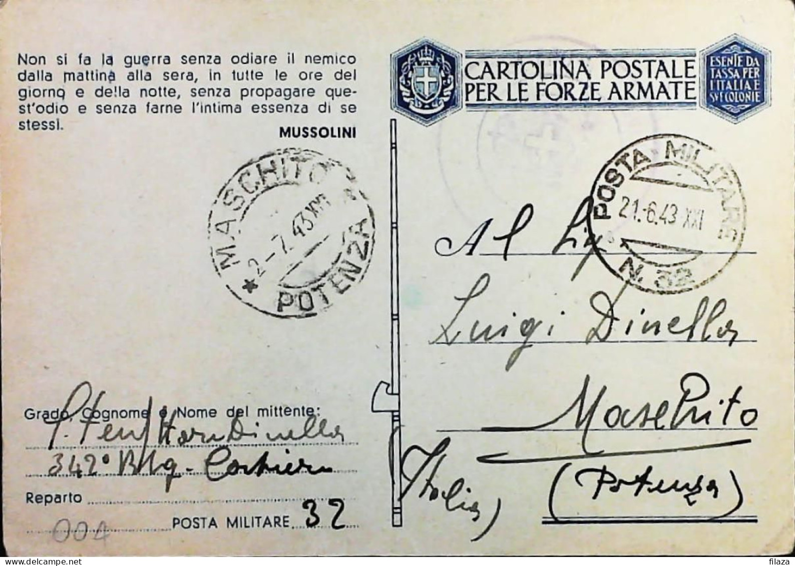 POSTA MILITARE ITALIA IN CROAZIA  - WWII WW2 - S6998 - Militaire Post (PM)