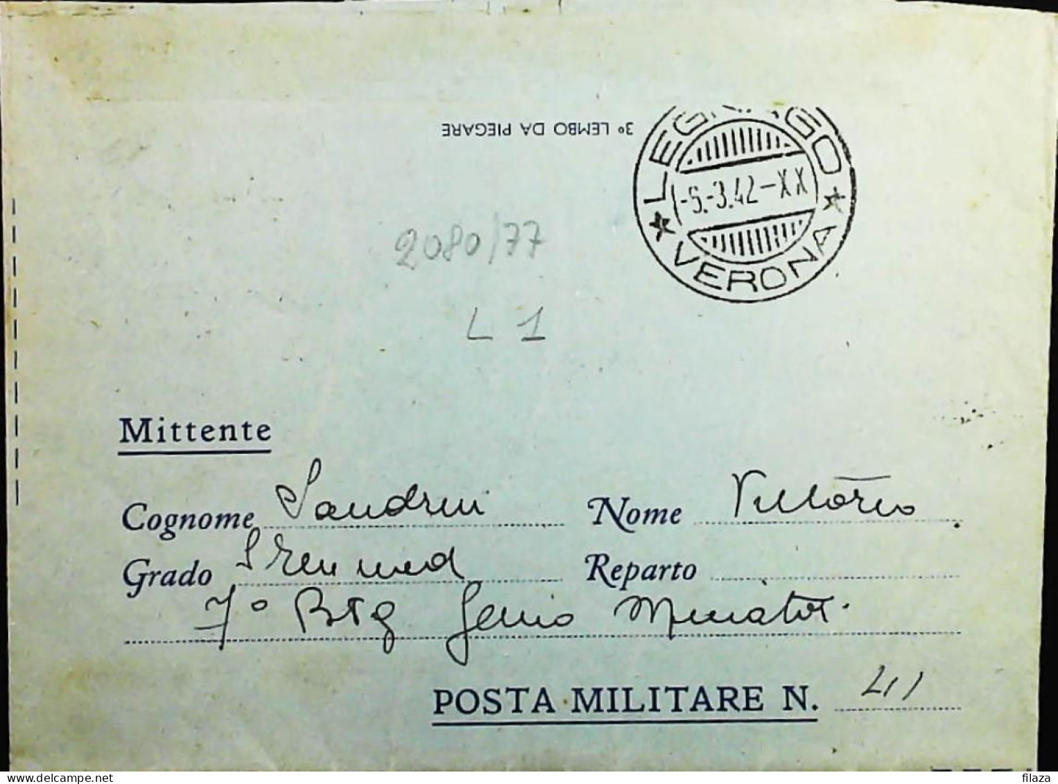 POSTA MILITARE ITALIA IN CROAZIA  - WWII WW2 - S6976 - Correo Militar (PM)