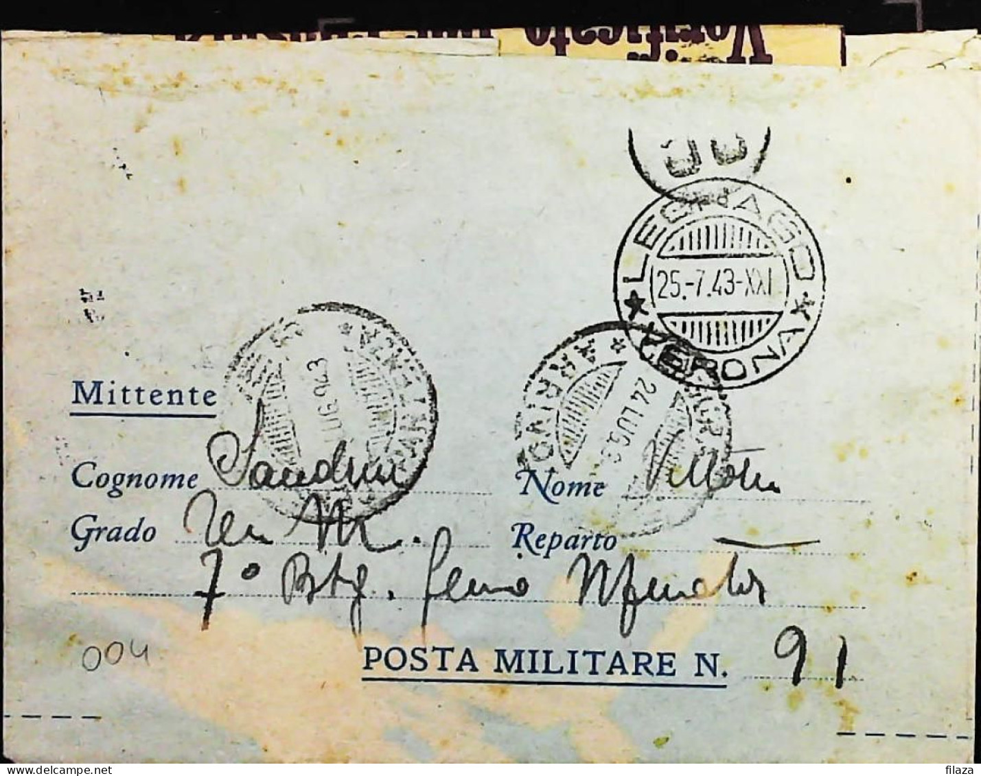 POSTA MILITARE ITALIA IN CROAZIA  - WWII WW2 - S6962 - Militaire Post (PM)