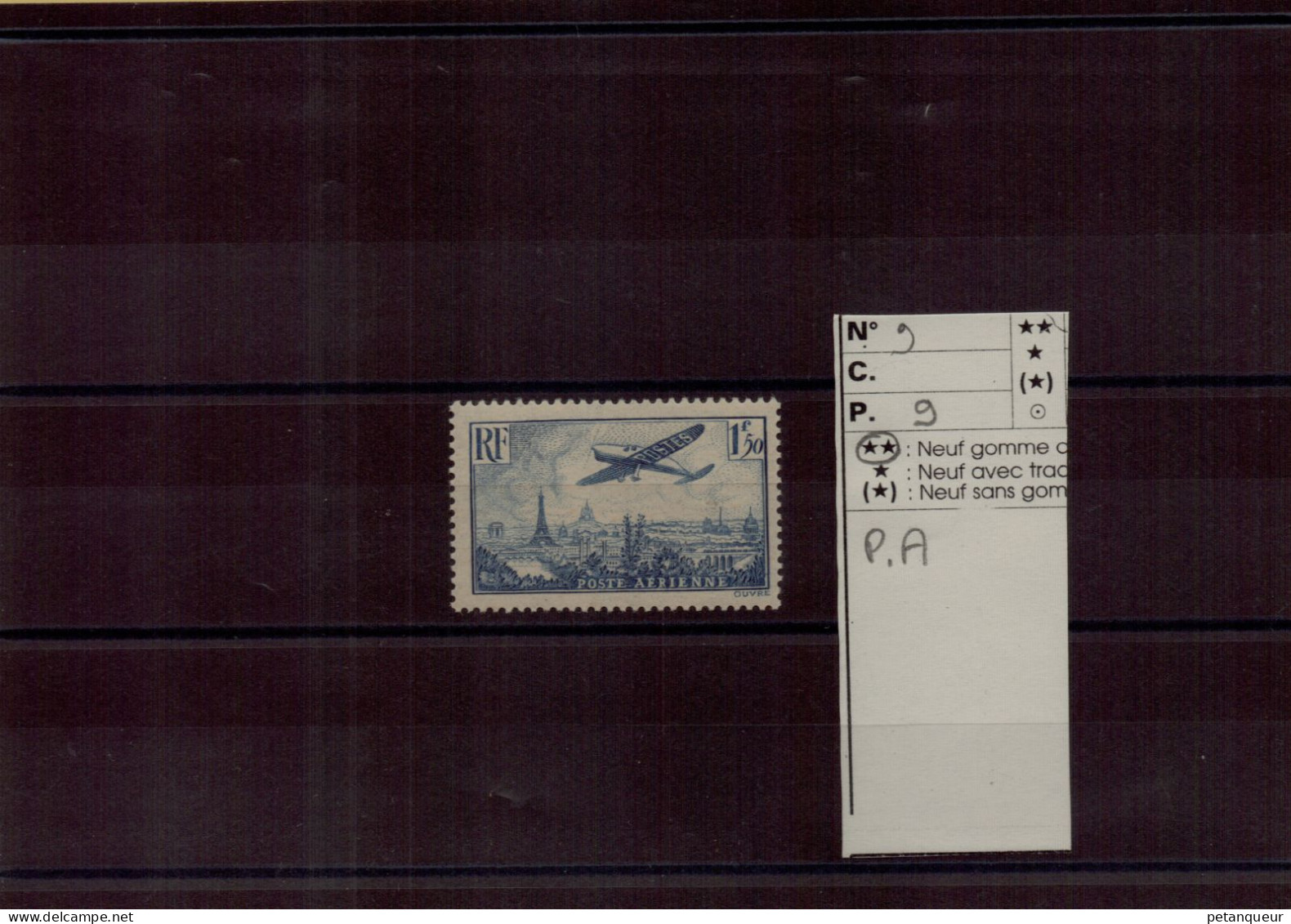 N° PA N° 9 - 1927-1959 Ungebraucht