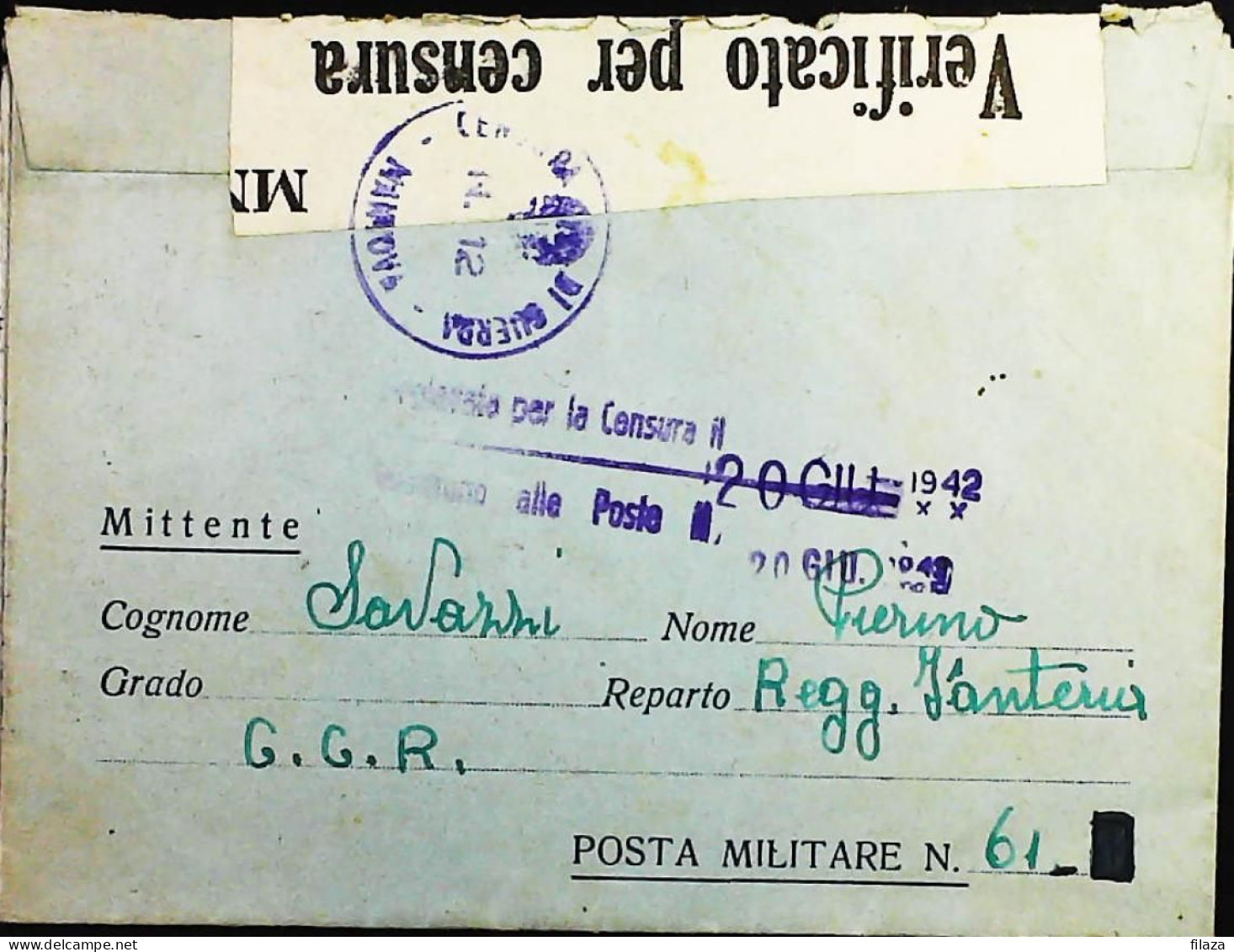 POSTA MILITARE ITALIA IN GRECIA  - WWII WW2 - S6851 - Correo Militar (PM)