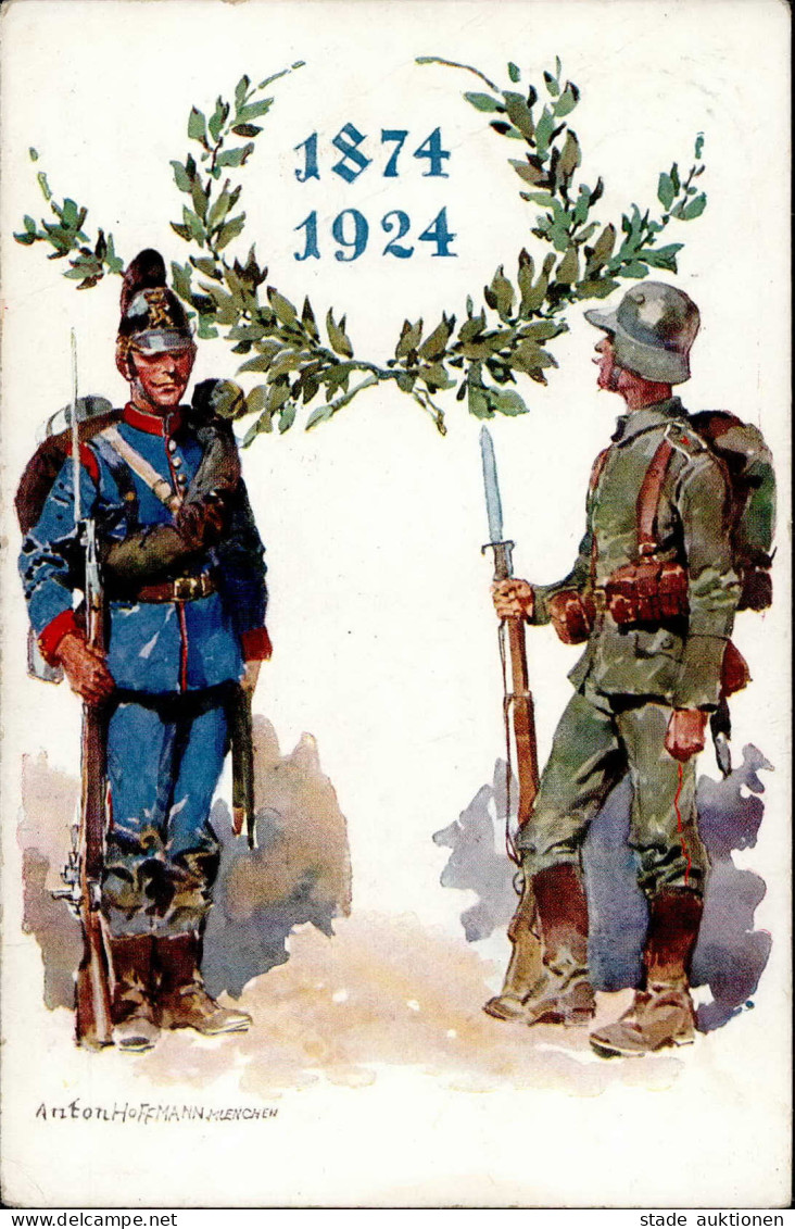 Regiment Byrischer Kriegerbund 50. Jähriges Bestehen Sign. Hoffmann, Anton I-II - Régiments