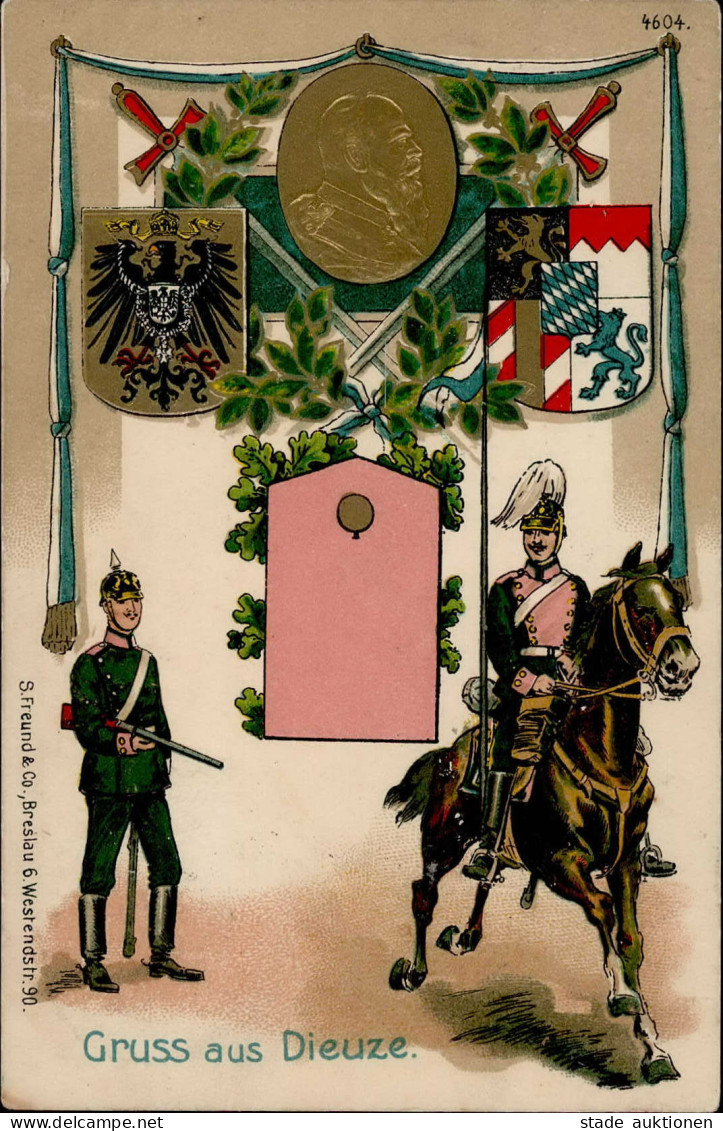 Regiment Frankreich Dieuze Prägekarte I-II - Regiments