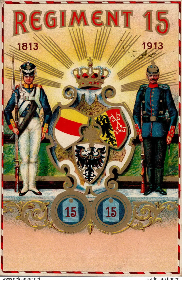 Regiment Inf.-Regt. Nr 15 Wappen I-II (fleckig) - Régiments