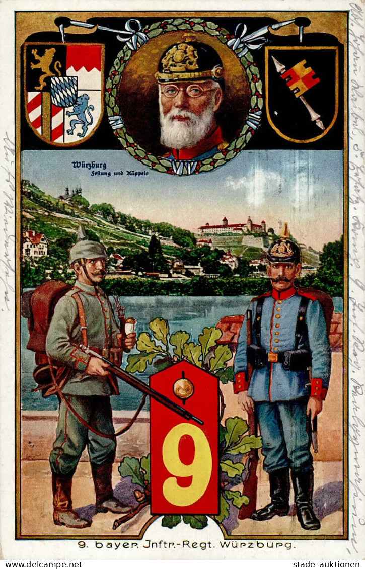 Regiment Würzburg 9. Bayer. Inftr.-Regt. I-II - Regimientos