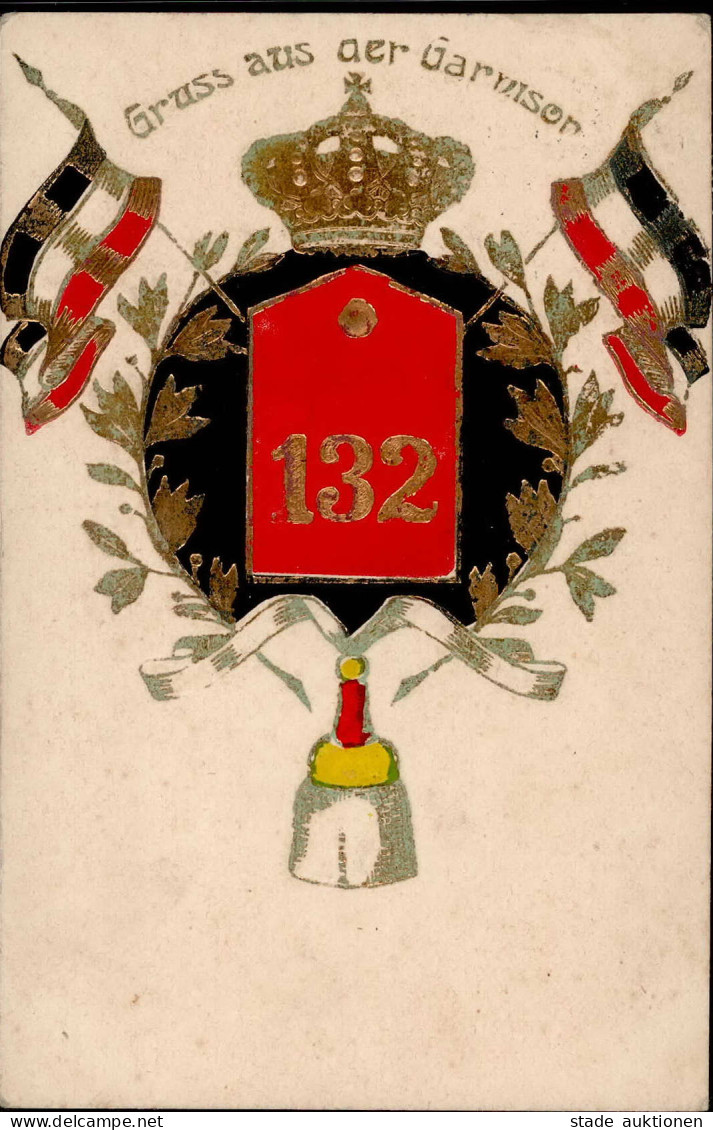 REGIMENT-Prägekarte - STRASSBURG Gruss Aus Der Garnison I-II Montagnes - Régiments