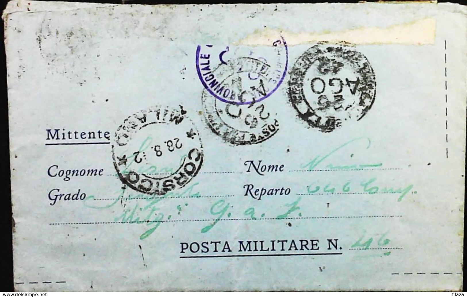 POSTA MILITARE ITALIA IN SLOVENIA  - WWII WW2 - S7424 - Correo Militar (PM)