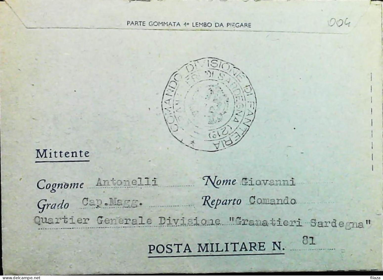 POSTA MILITARE ITALIA IN SLOVENIA  - WWII WW2 - S7402 - Poste Militaire (PM)