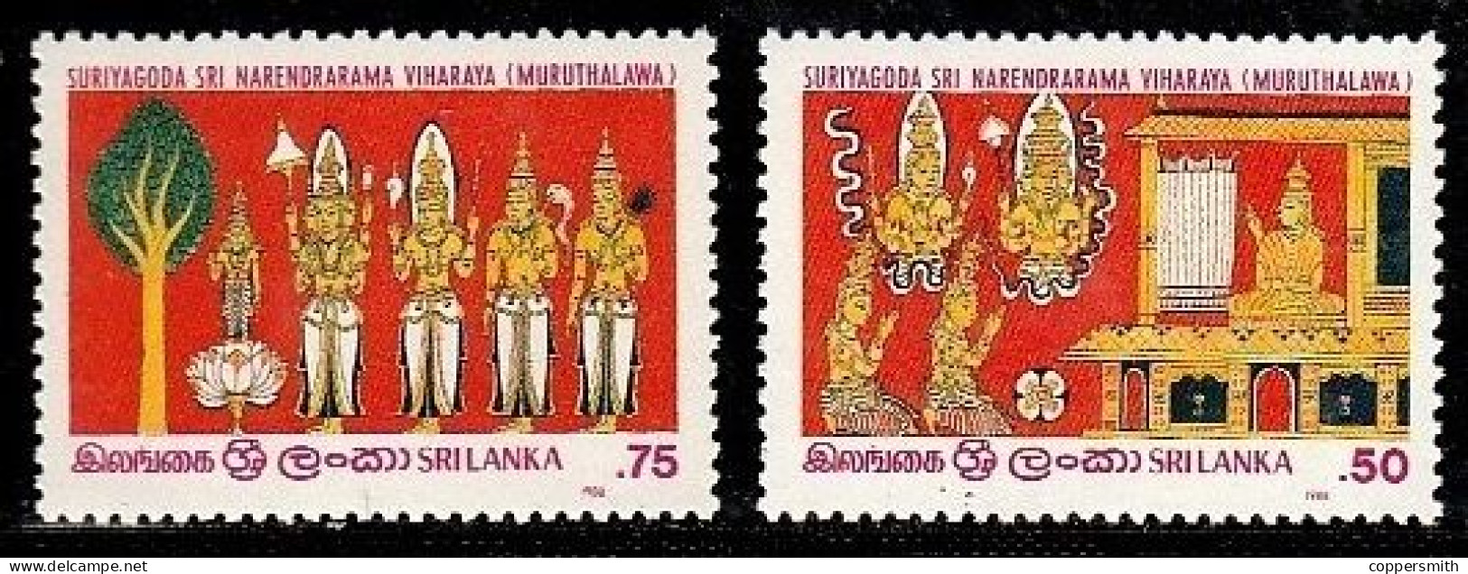 (0262) Sri Lanka  1988 / Culture / Vesak  ** / Mnh   Michel 821-822 - Sri Lanka (Ceylon) (1948-...)