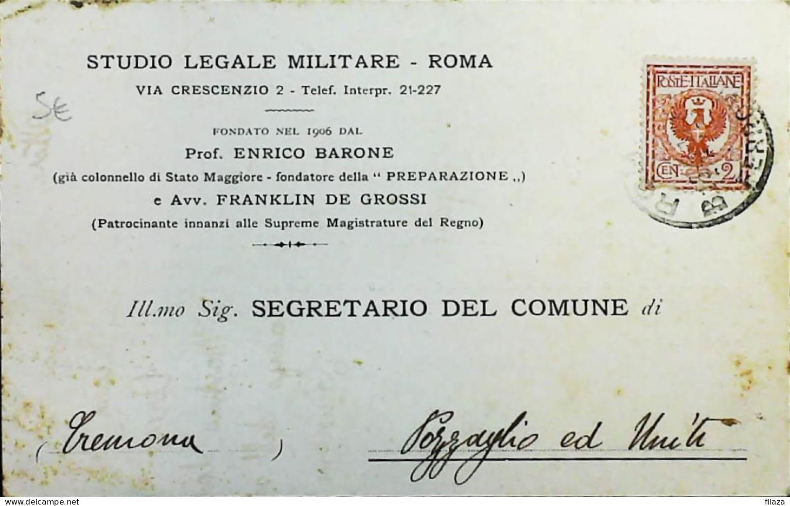 ITALY - Cartolina Militare 1915-1918 –  (AGIAB) - S8123 - Military Mail (PM)