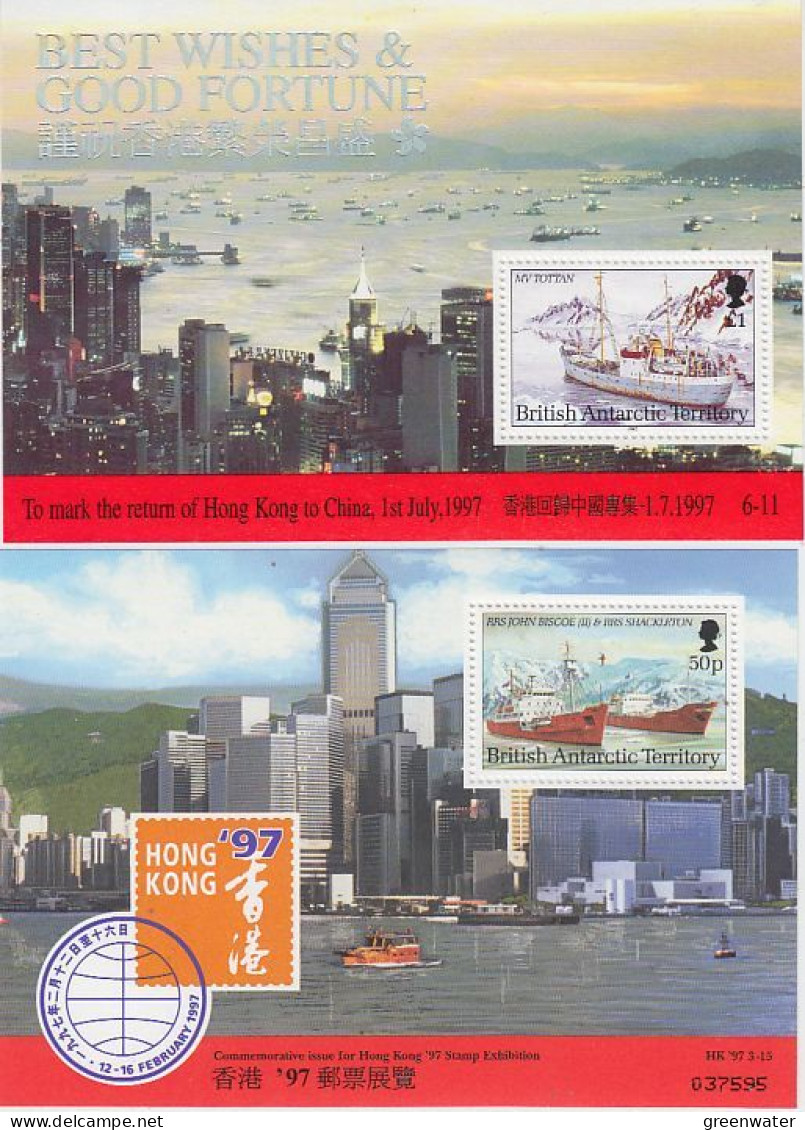 British Antarctic Territory (BAT)1997 Hong Kong '97 & Return 2 M/s ** Mnh (59650) - Nuevos