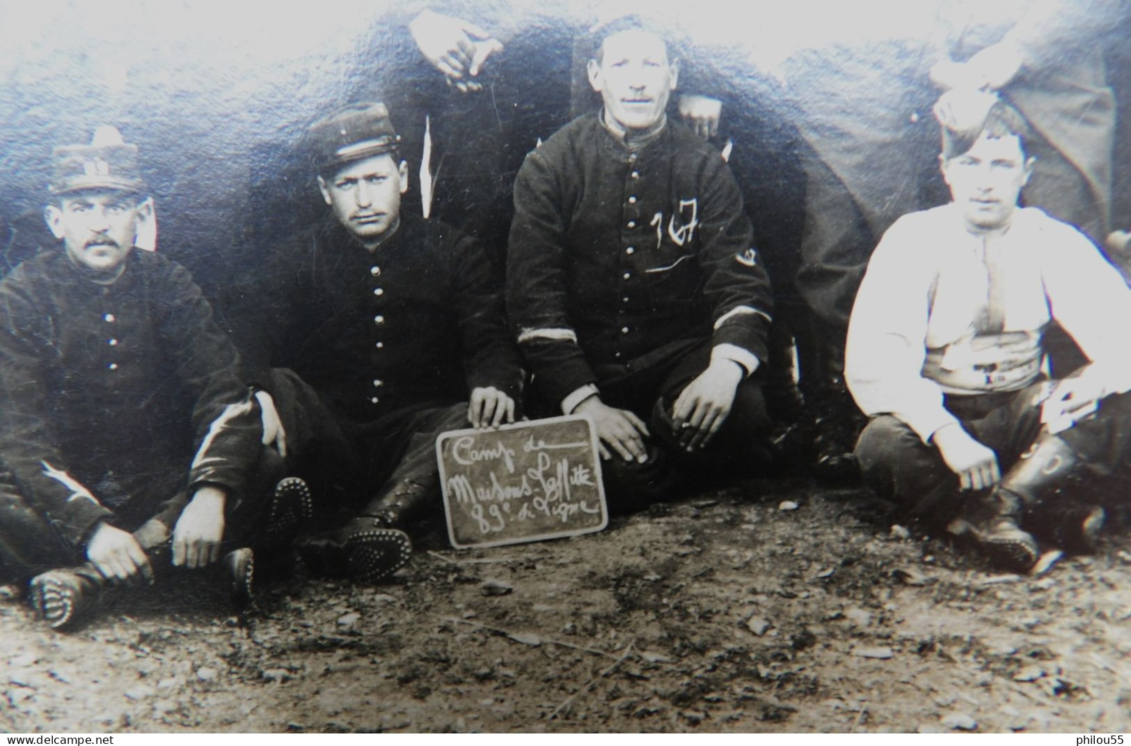 Carte Photo 78 MAISONS LAFFITTE Camp 89eme Regiment De Ligne - Maisons-Laffitte