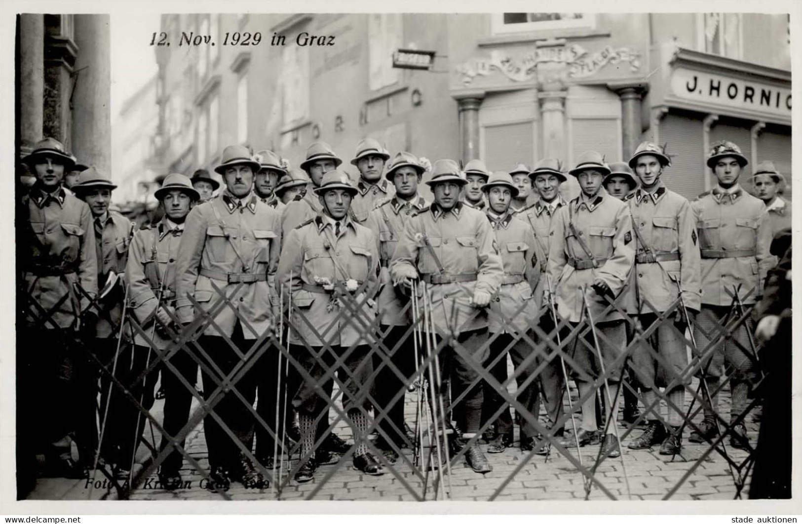 Zwischenkriegszeit Graz (Österreich) Heimwehr Truppenbild 12. November 1929 I - Andere Kriege