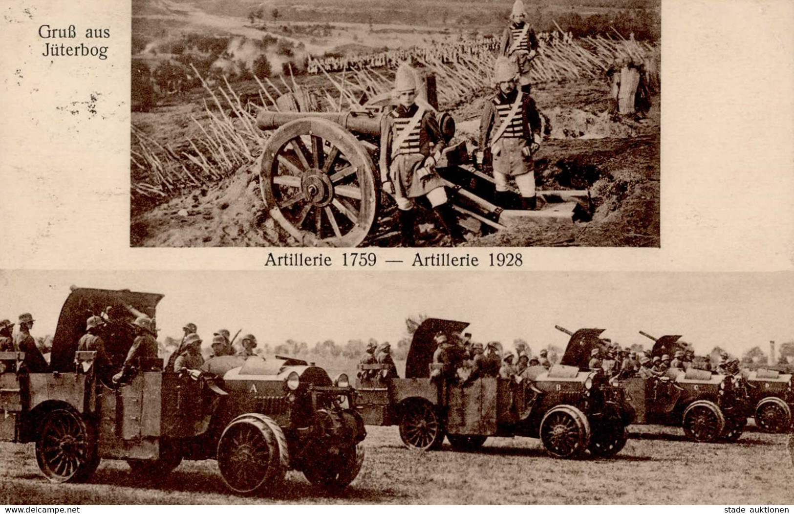 Zwischenkriegszeit Jüterbog Artillerie 1759-Artillerie 1928 I-II (Stauchung, Kl. Eckbug) - Guerres - Autres