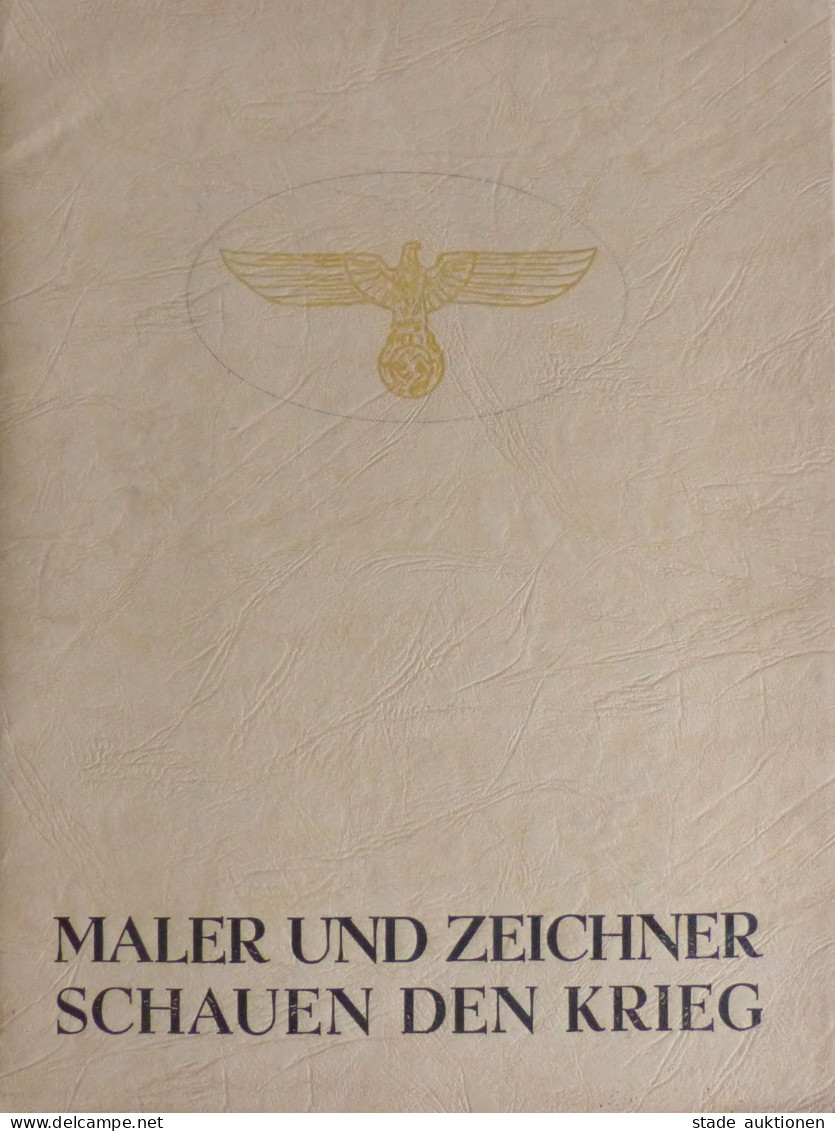 Propaganda WK II Maler Und Zeichner Schauen Den Krieg, 20 Zt. Koloriete Bilder Montiert Auf Tafeln. Propagandakompanie D - War 1939-45