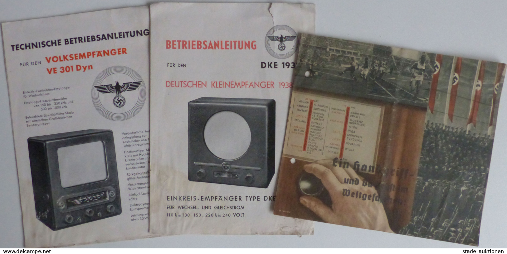 Propaganda WK II Lot Mit 4 Broschüren Volksempfänger II - War 1939-45