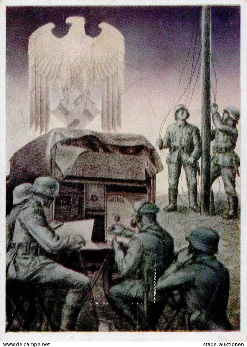 Propaganda WK II - PH Kl. 15 Die DEUTSCHE WEHRMACHT  Künstlerkarte Sign. Gottfried Klein I-II - War 1939-45